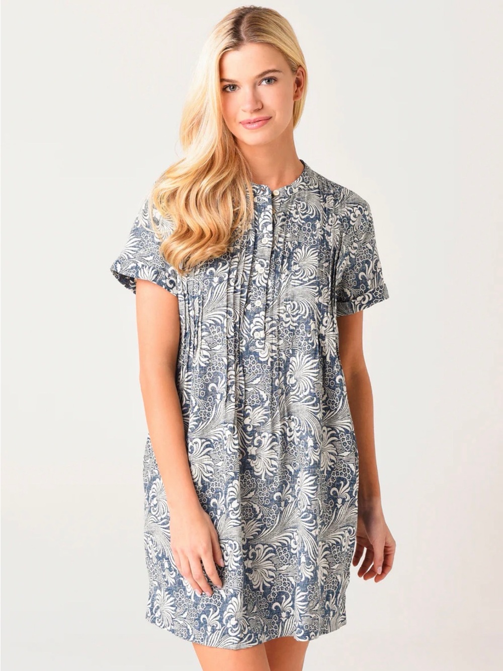EUC Faherty Gemini Linen Tunic Dress Size S